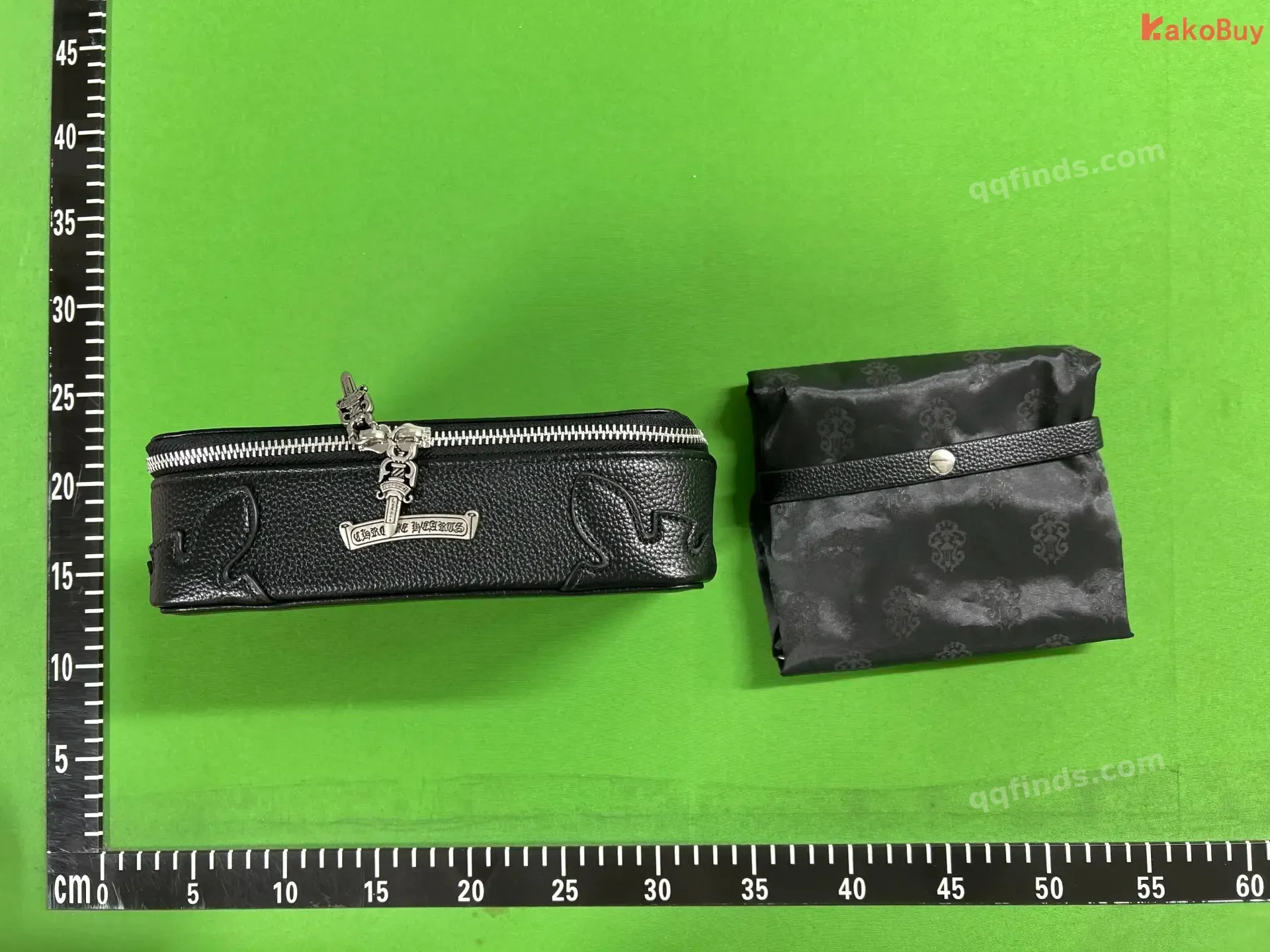 Black Leather Travel Case QC