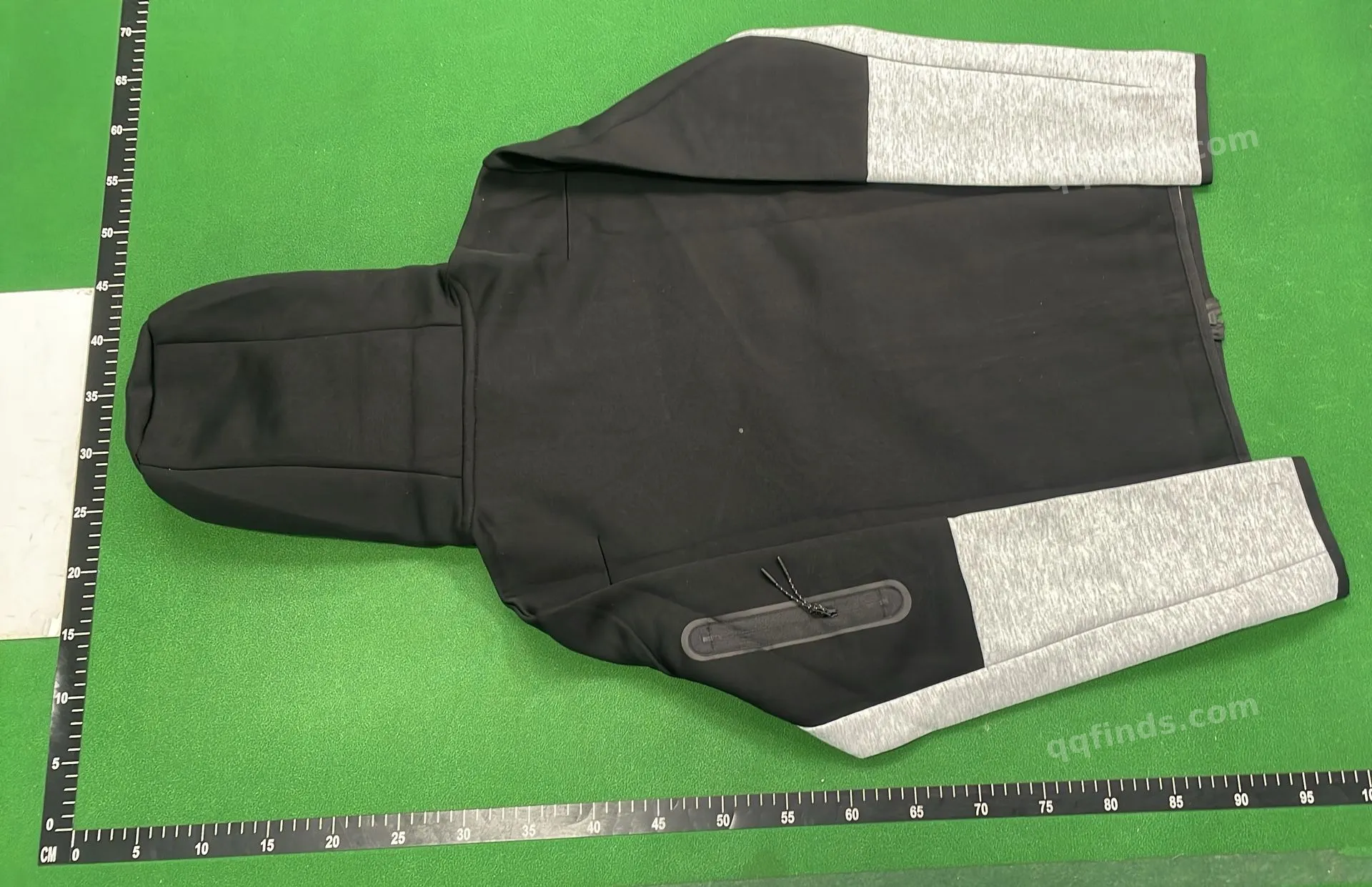 Black Hooded Tracksuit Set QC